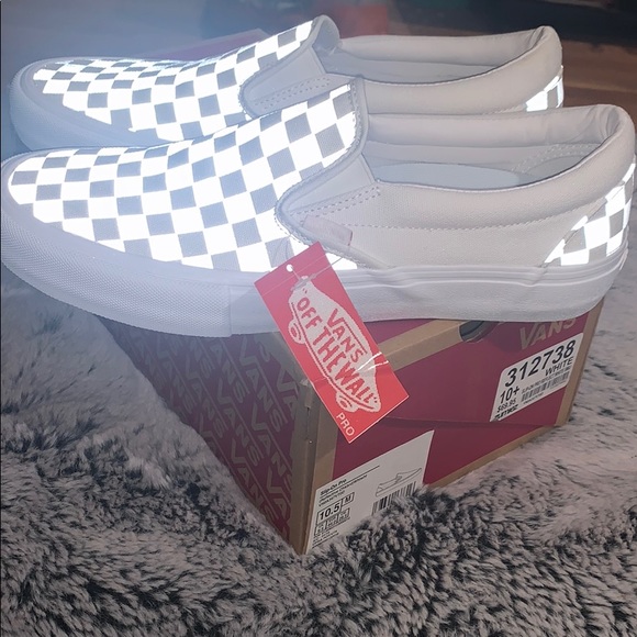 checkered reflective vans
